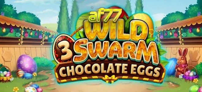 Interface colorida e festiva do jogo de slot Wild Swarm 3 Chocolate Eggs